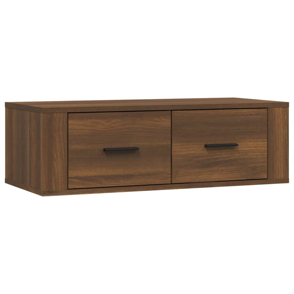 TV-Wandschrank Braun Eichen-Optik 80x36x25 cm Holzwerkstoff