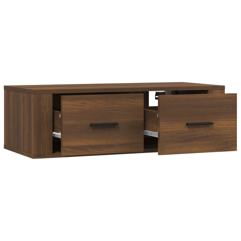 TV-Wandschrank Braun Eichen-Optik 80x36x25 cm Holzwerkstoff