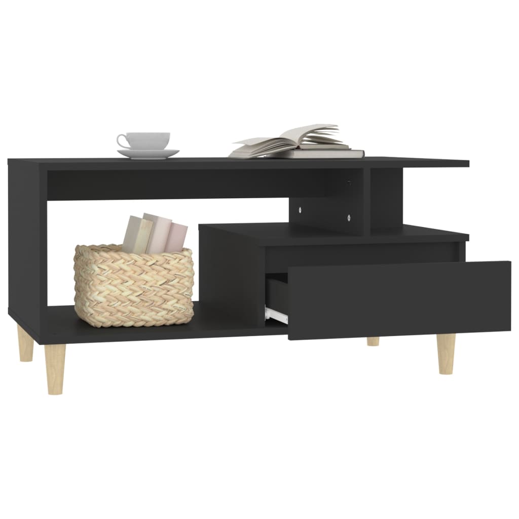 Couchtisch Schwarz 90x49x45 cm Holzwerkstoff