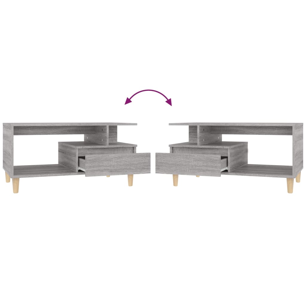 Couchtisch Grau Sonoma 90x49x45 cm Holzwerkstoff