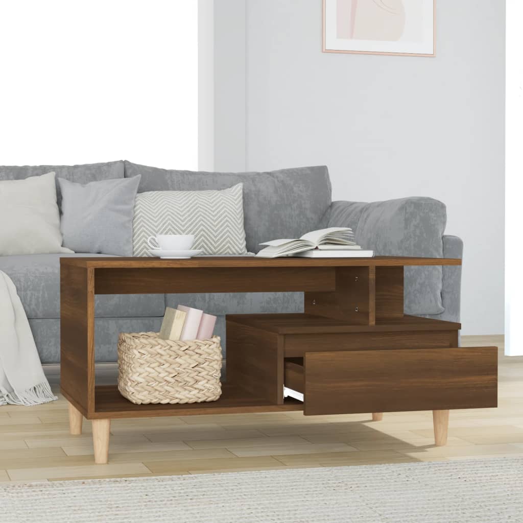 Couchtisch Braun Eichen-Optik 90x49x45 cm Holzwerkstoff