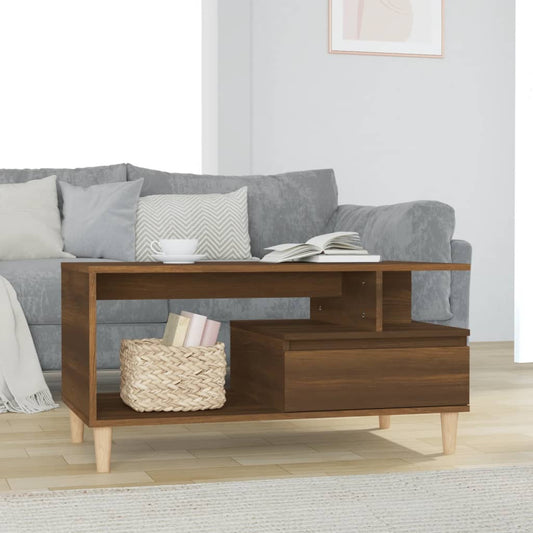 Couchtisch Braun Eichen-Optik 90x49x45 cm Holzwerkstoff