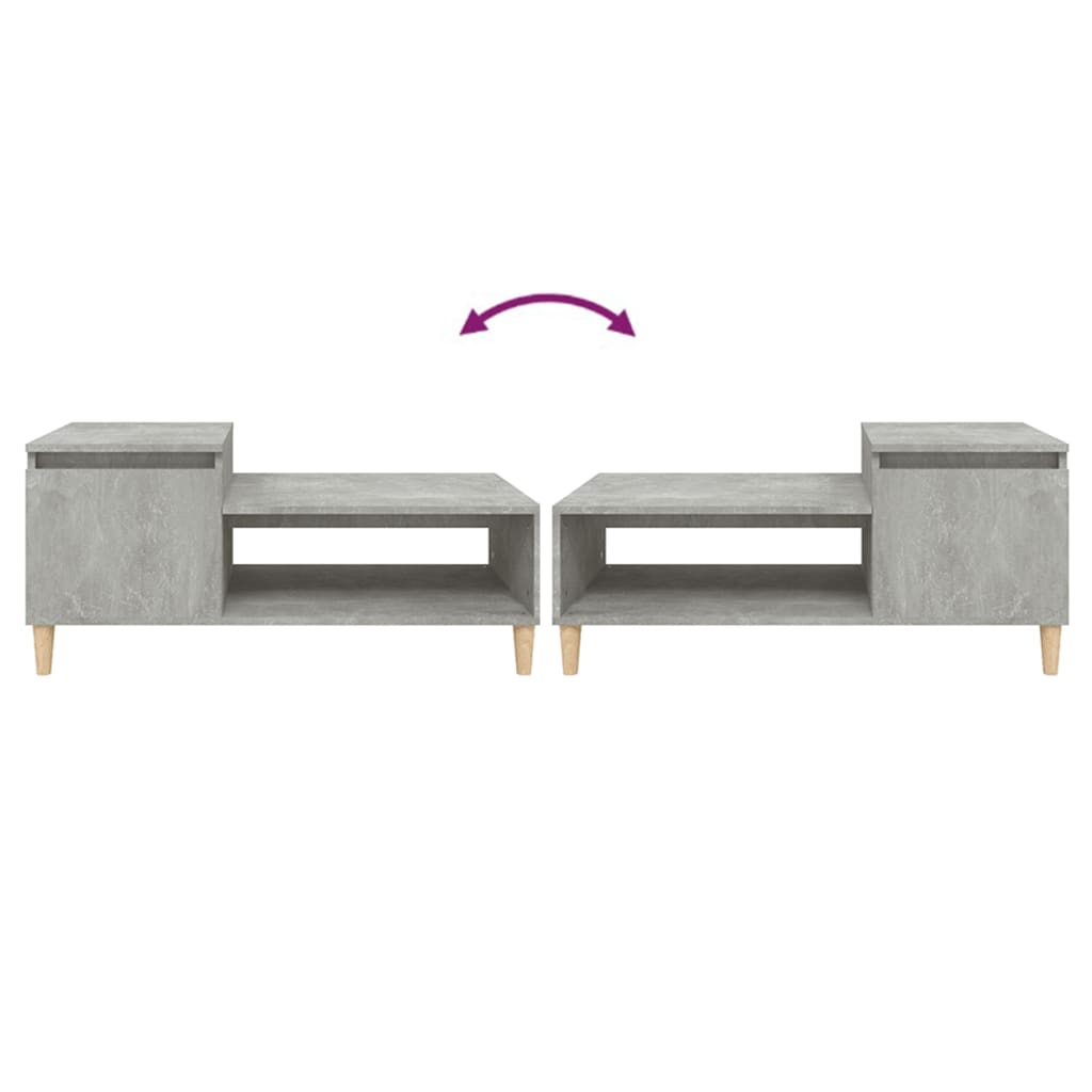 Couchtisch Betongrau 100x50x45 cm Holzwerkstoff