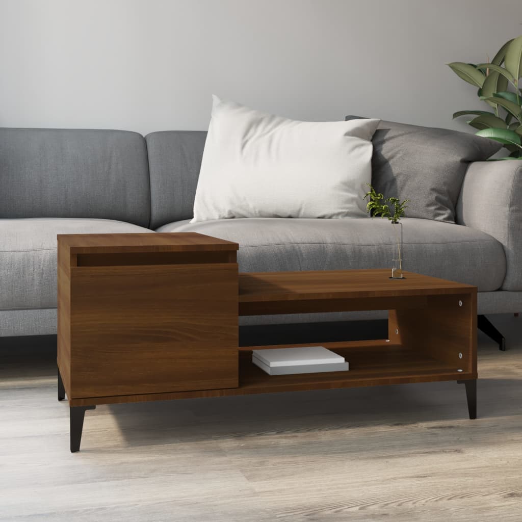 Couchtisch Braun Eichen-Optik 100x50x45 cm Holzwerkstoff