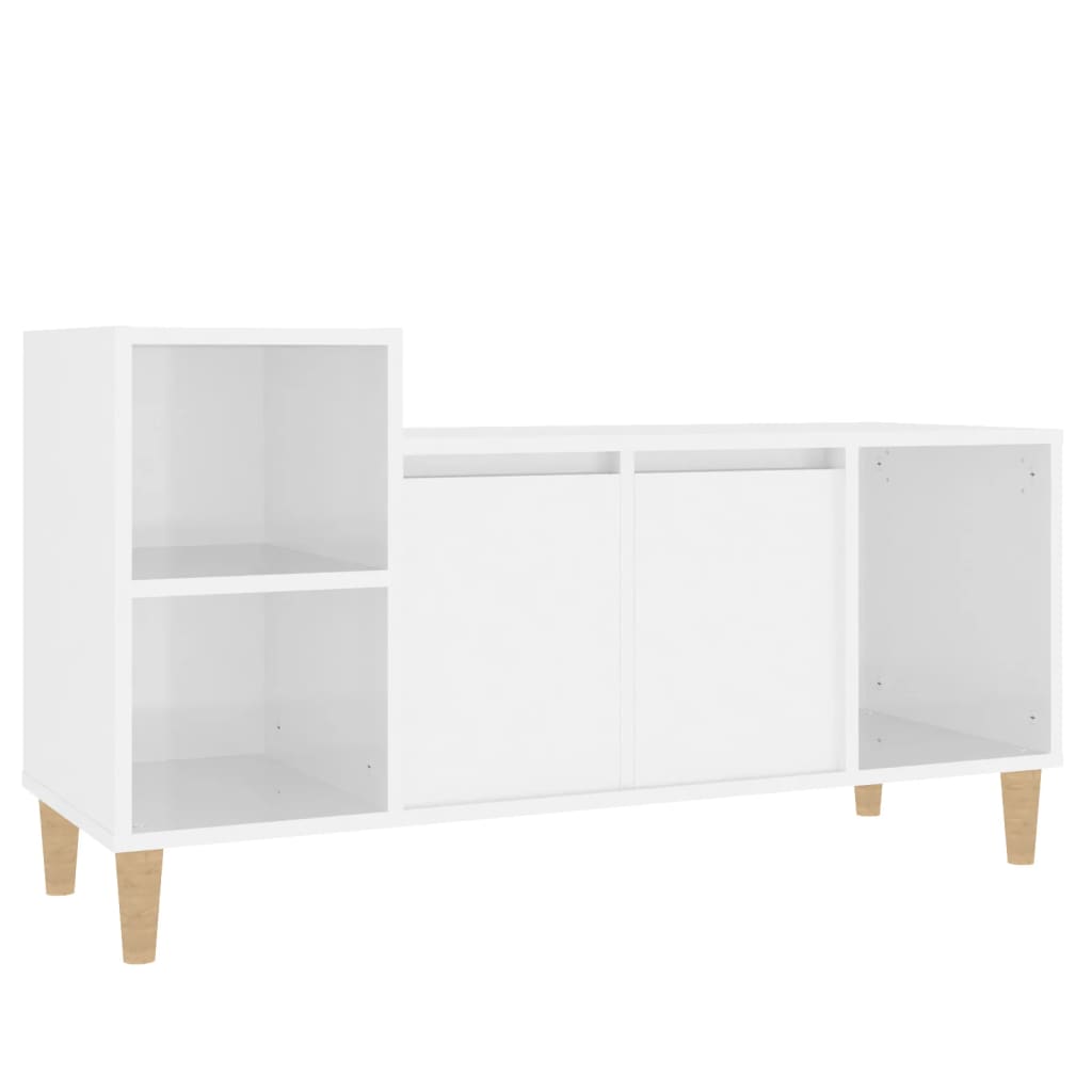 TV-Schrank Hochglanz-Weiß 100x35x55 cm Holzwerkstoff