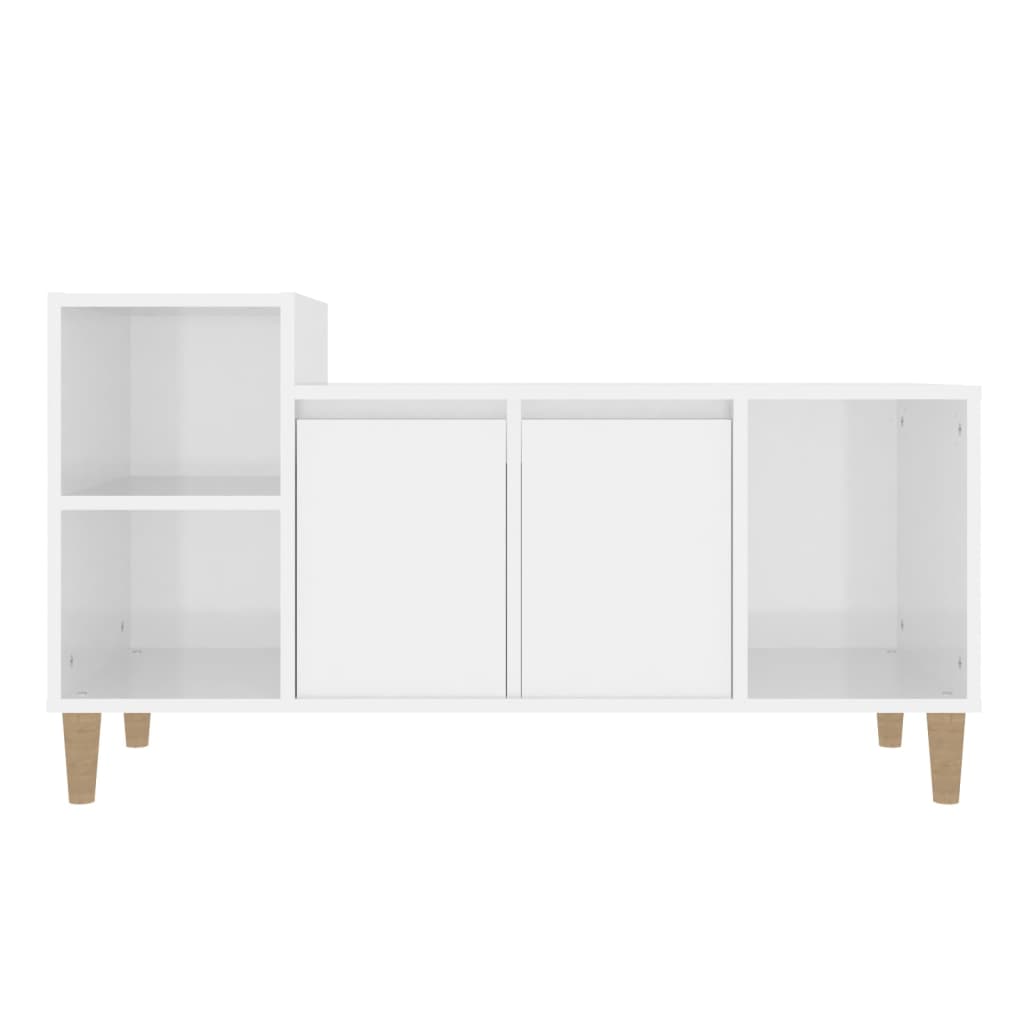 TV-Schrank Hochglanz-Weiß 100x35x55 cm Holzwerkstoff