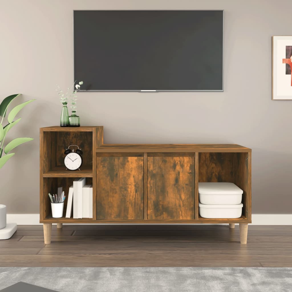 TV-Schrank Räuchereiche 100x35x55 cm Holzwerkstoff