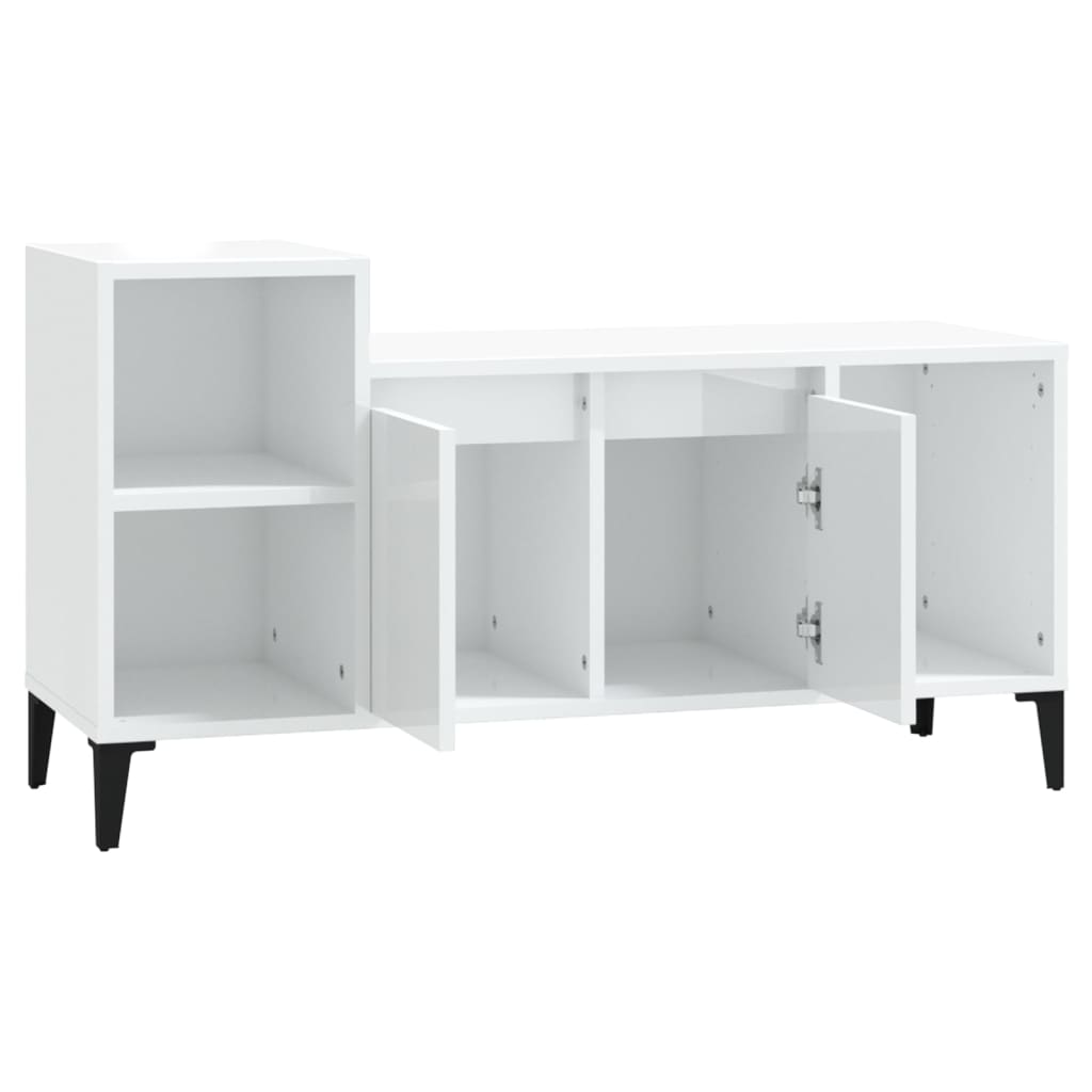 TV-Schrank Hochglanz-Weiß 100x35x55 cm Holzwerkstoff