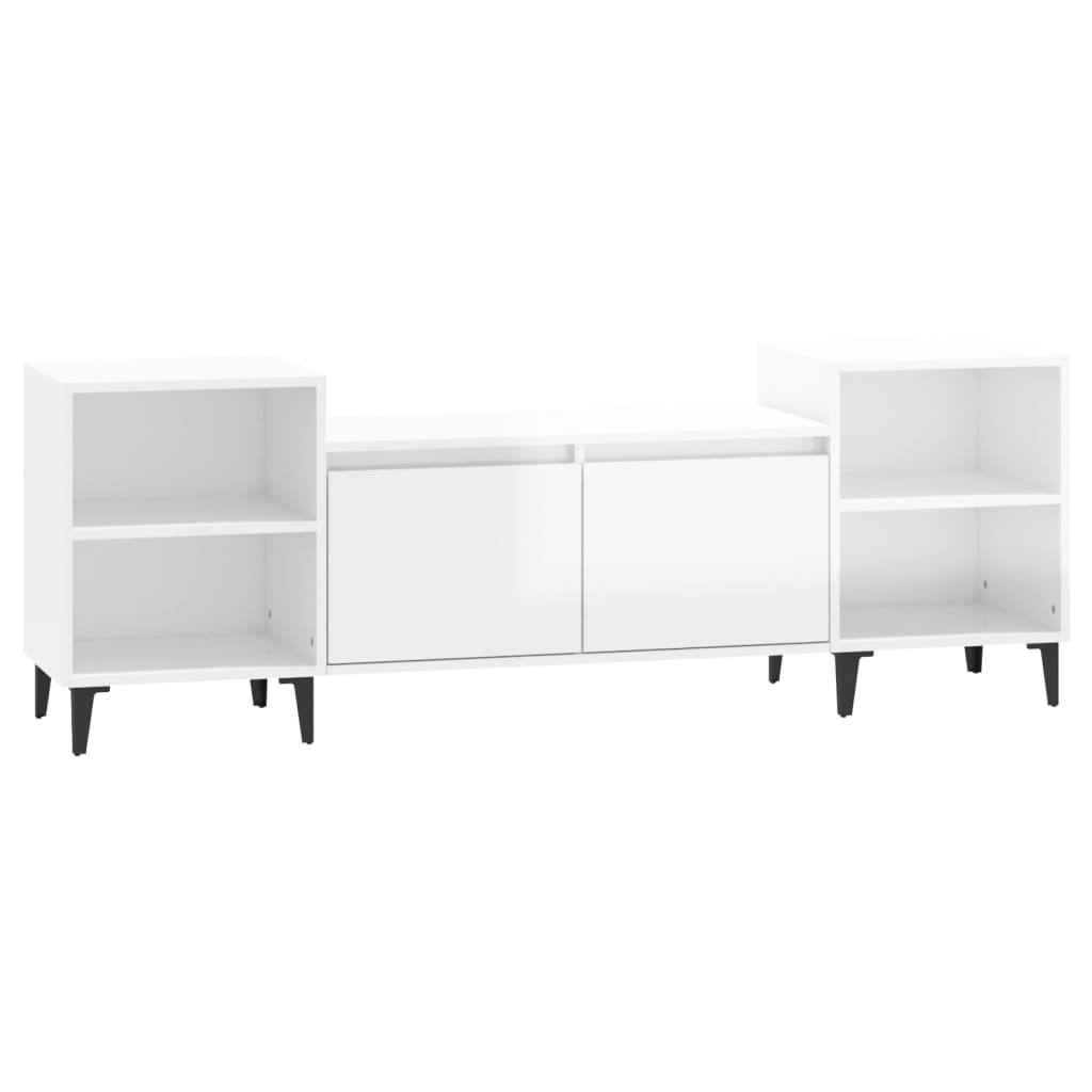 TV-Schrank Hochglanz-Weiß 160x35x55 cm Holzwerkstoff