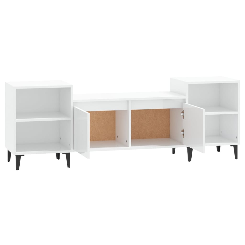 TV-Schrank Hochglanz-Weiß 160x35x55 cm Holzwerkstoff