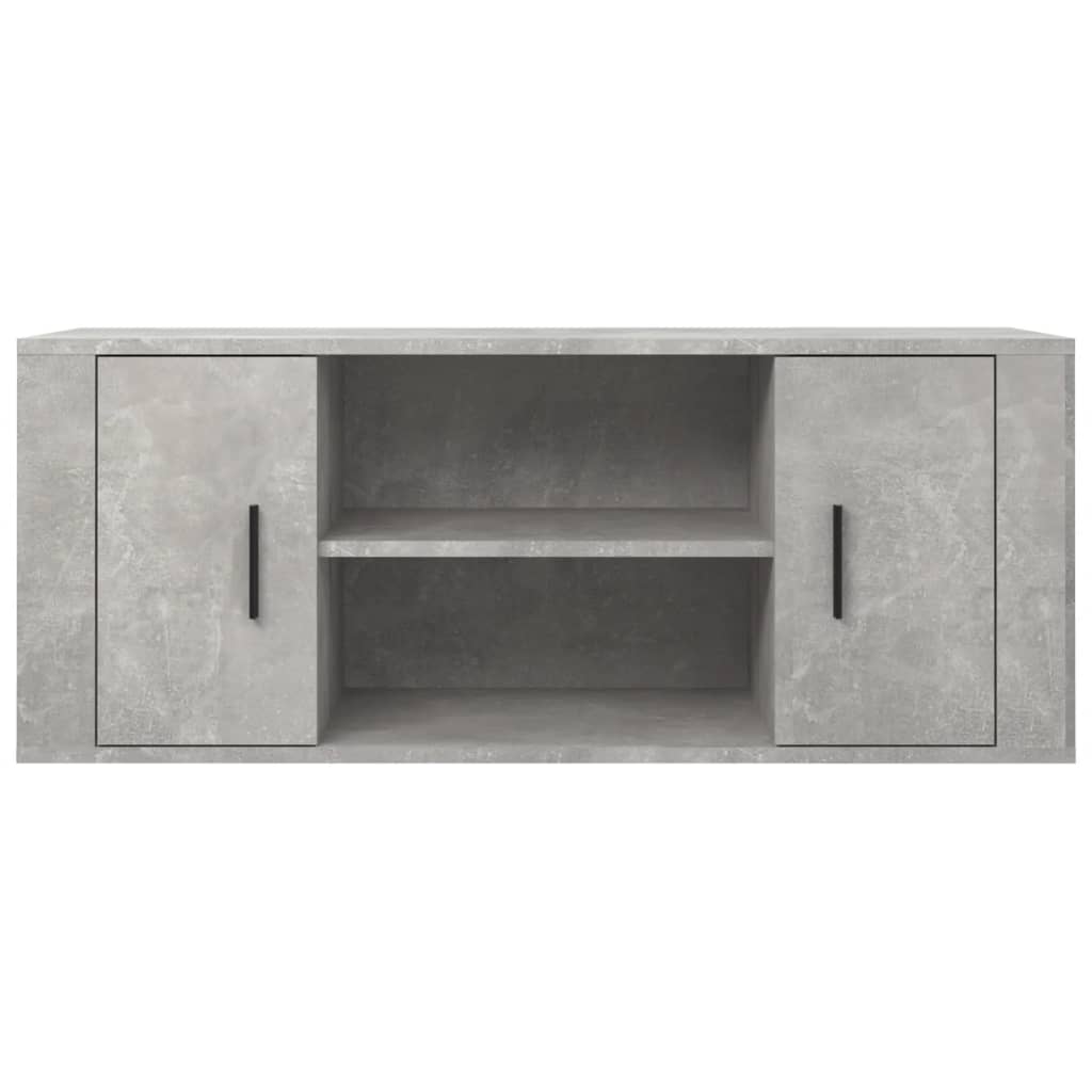 TV-Schrank Betongrau 100x35x40 cm Holzwerkstoff