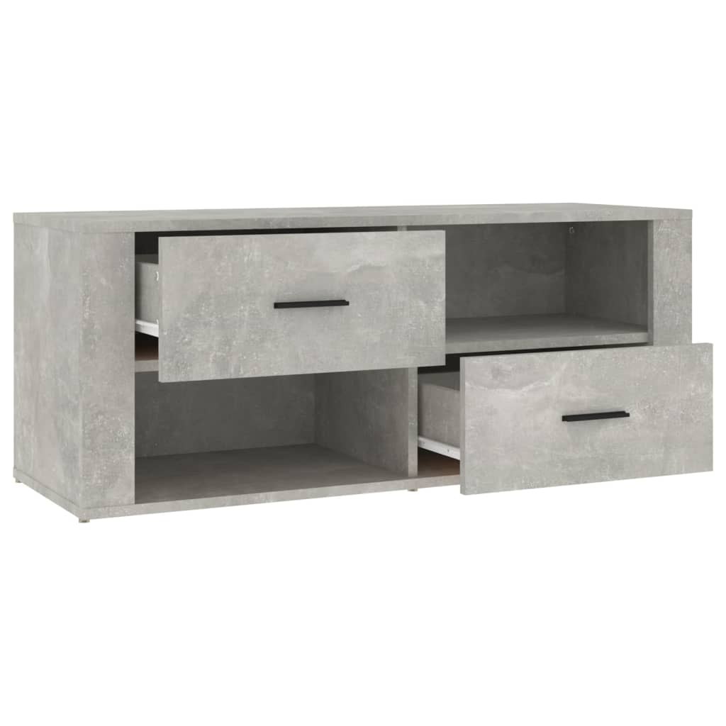 TV-Schrank Betongrau 100x35x40 cm Holzwerkstoff