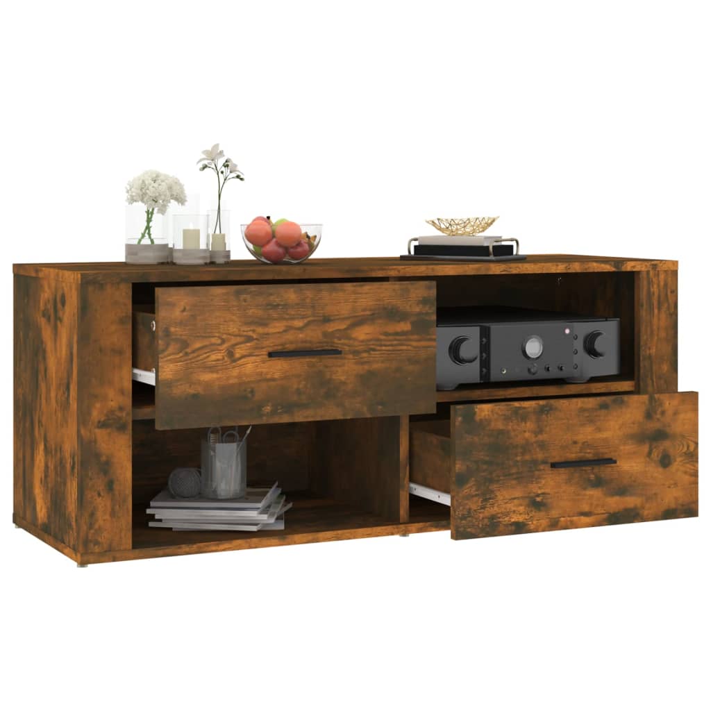 TV-Schrank Räuchereiche 100x35x40 cm Holzwerkstoff