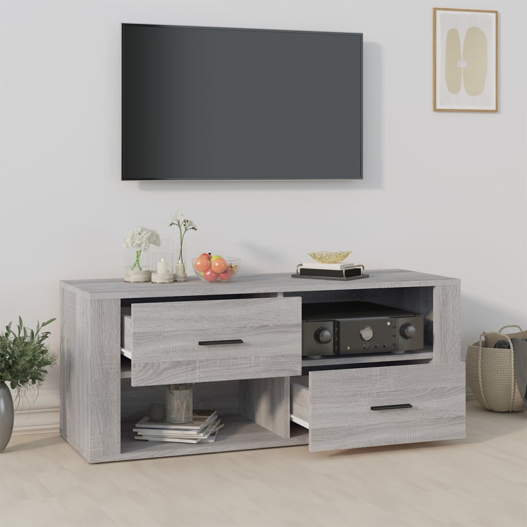 TV-Schrank Grau Sonoma 100x35x40 cm Holzwerkstoff