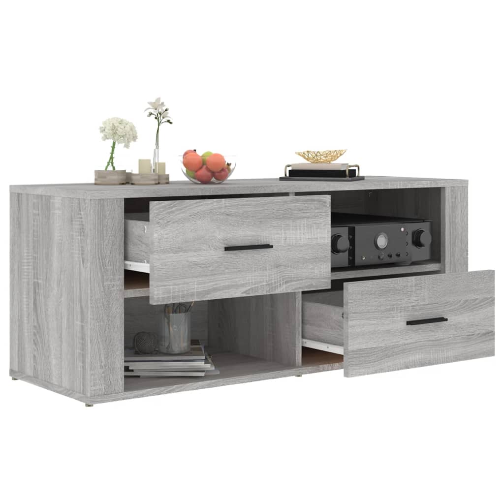 TV-Schrank Grau Sonoma 100x35x40 cm Holzwerkstoff