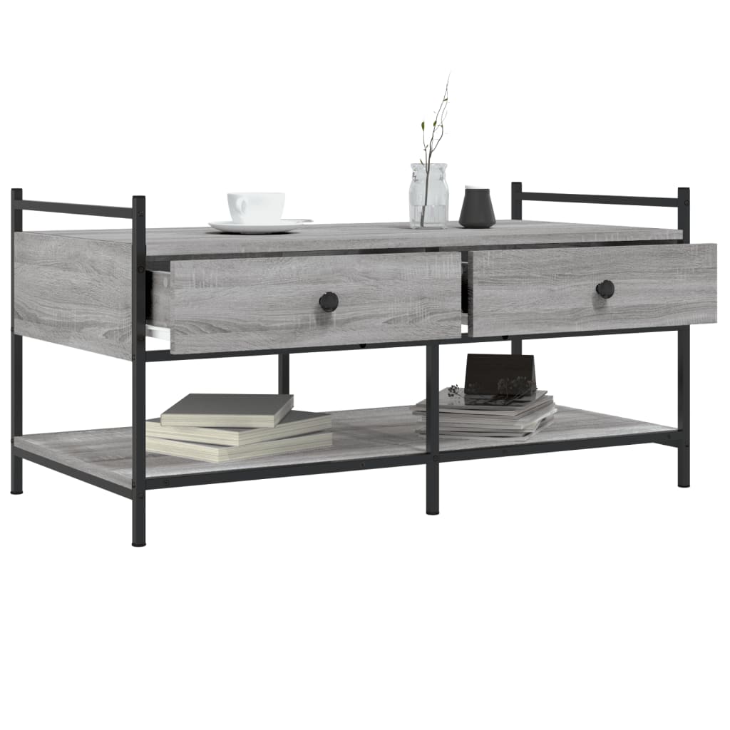 Couchtisch Grau Sonoma 99x50x50 cm Holzwerkstoff