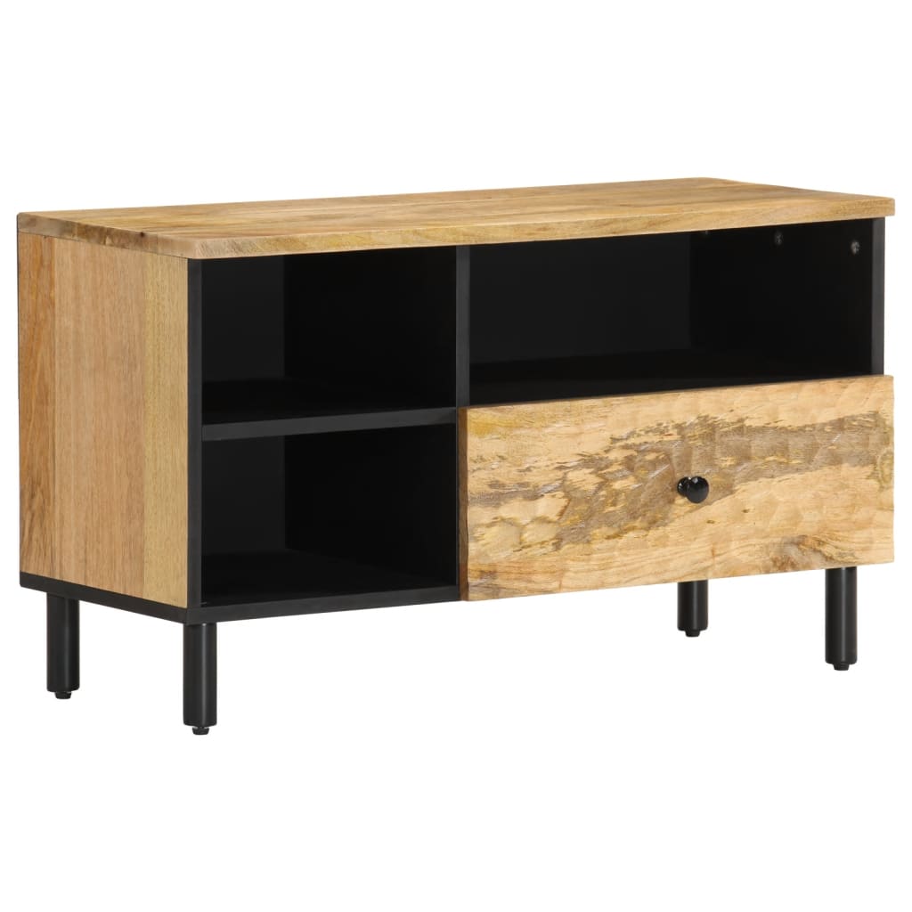 TV-Schrank 80x33x46 cm Massivholz Mango