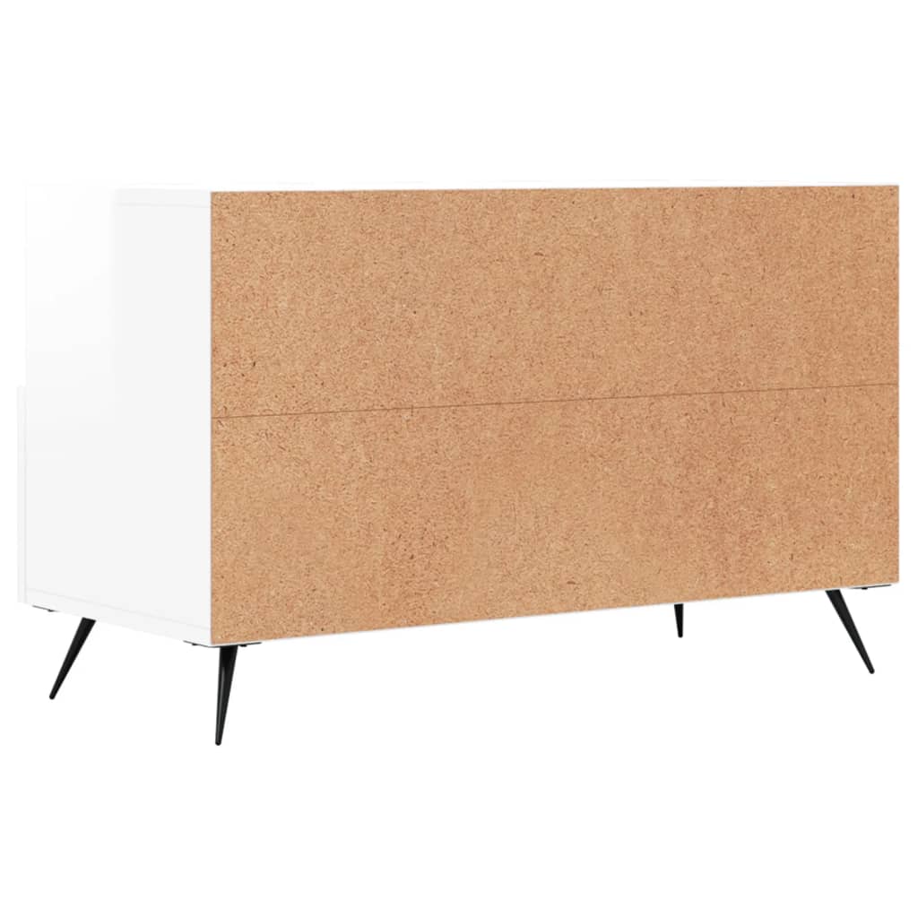 TV-Schrank Hochglanz-Weiß 80x36x50 cm Holzwerkstoff