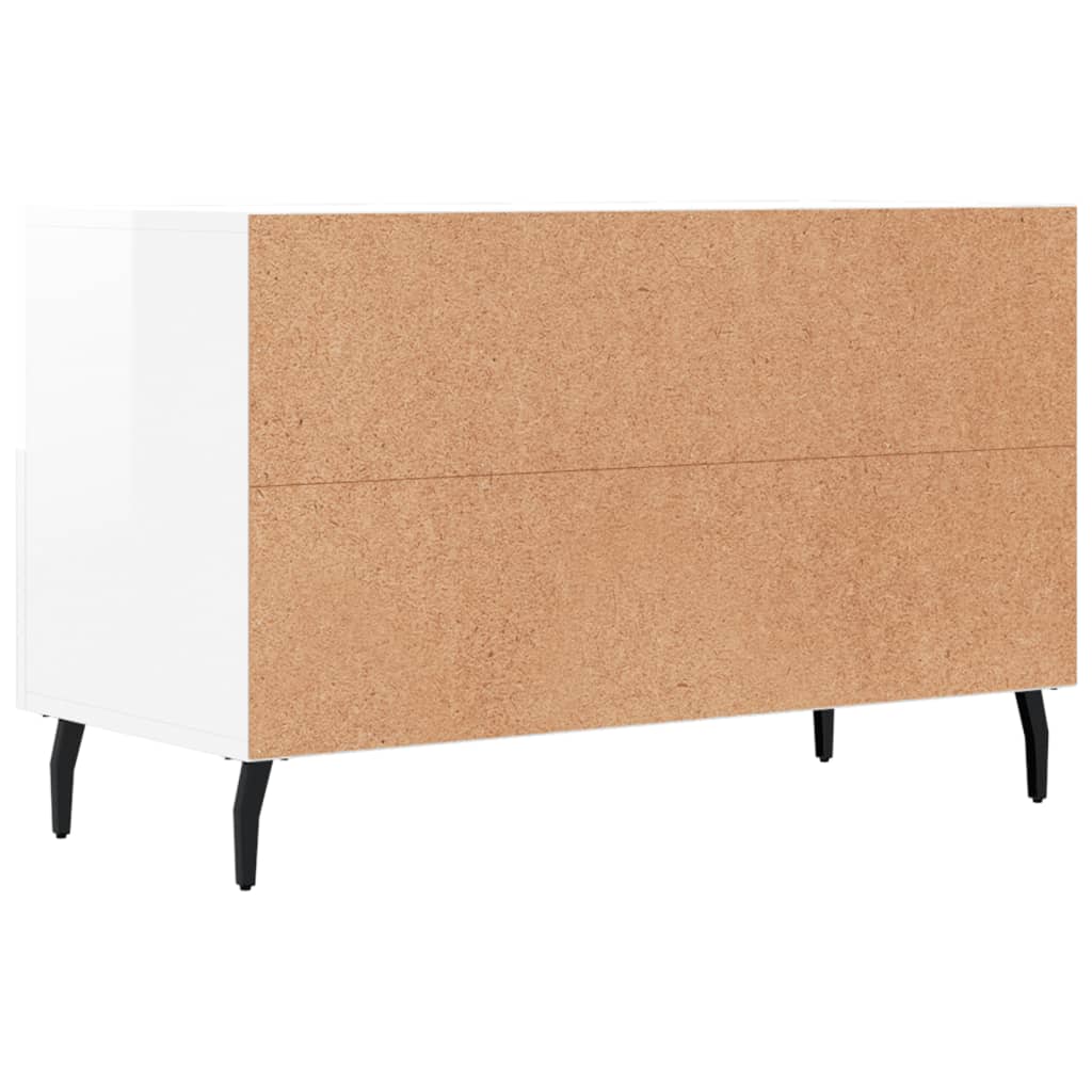 TV-Schrank Hochglanz-Weiß 80x36x50 cm Holzwerkstoff