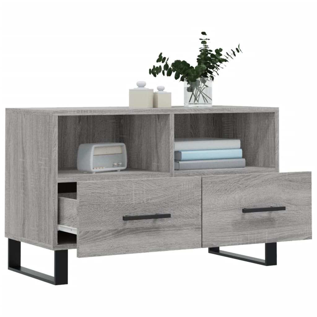 TV-Schrank Grau Sonoma 80x36x50 cm Holzwerkstoff