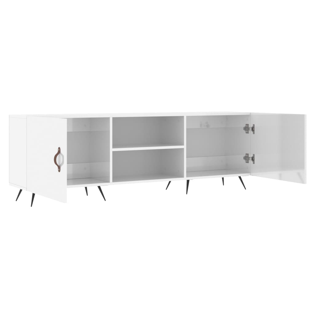 TV-Schrank Hochglanz-Weiß 150x30x50 cm Holzwerkstoff