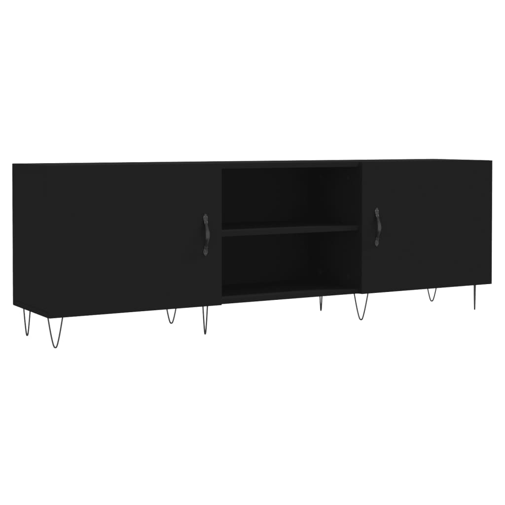 TV-Schrank Schwarz 150x30x50 cm Holzwerkstoff