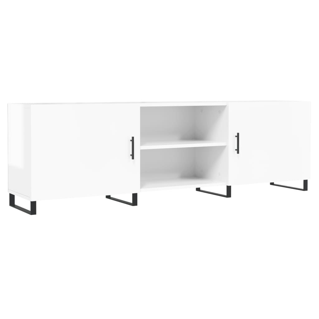 TV-Schrank Hochglanz-Weiß 150x30x50 cm Holzwerkstoff