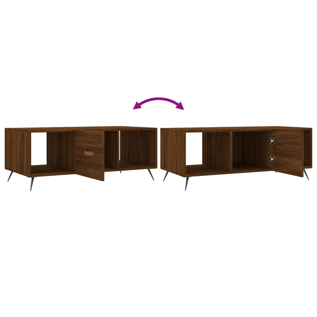 Couchtisch Braun Eichen-Optik 102x50x40 cm Holzwerkstoff