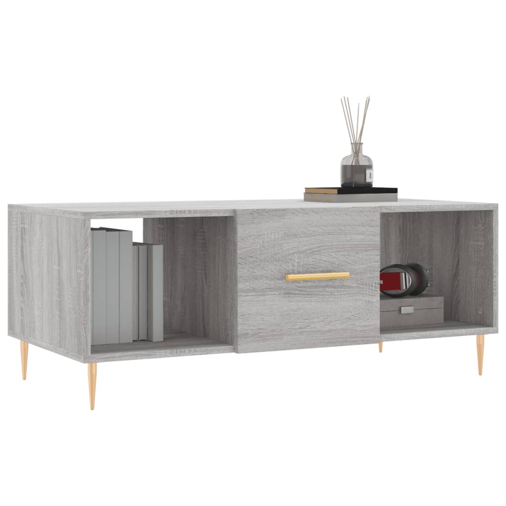 Couchtisch Grau Sonoma 102x50x40 cm Holzwerkstoff