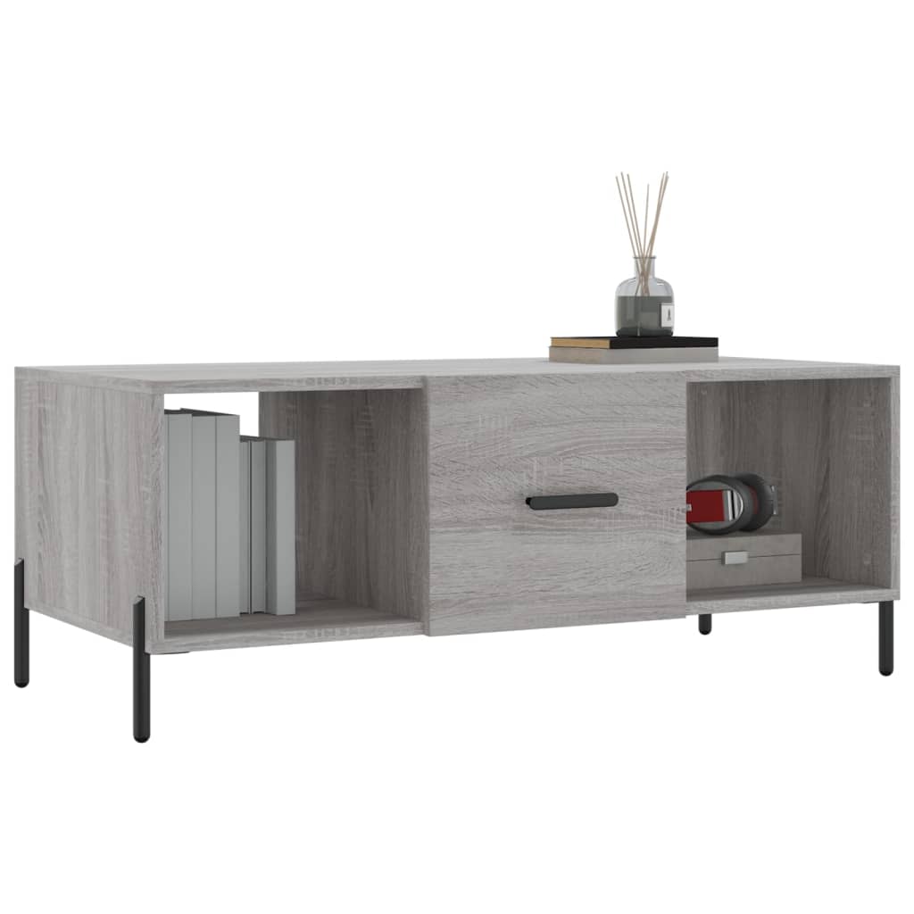 Couchtisch Grau Sonoma 102x50x40 cm Holzwerkstoff