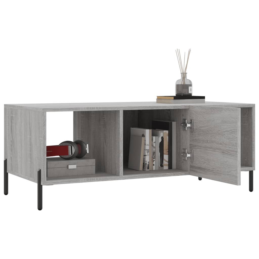 Couchtisch Grau Sonoma 102x50x40 cm Holzwerkstoff