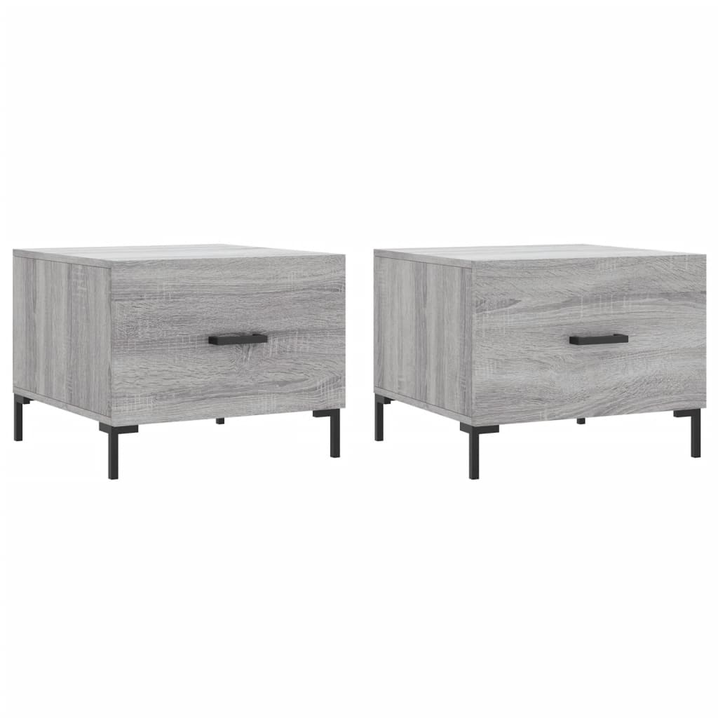 Couchtische 2 Stk. Grau Sonoma 50x50x40 cm Holzwerkstoff