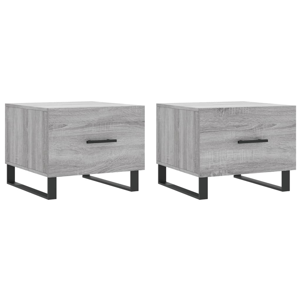 Couchtische 2 Stk. Grau Sonoma 50x50x40 cm Holzwerkstoff