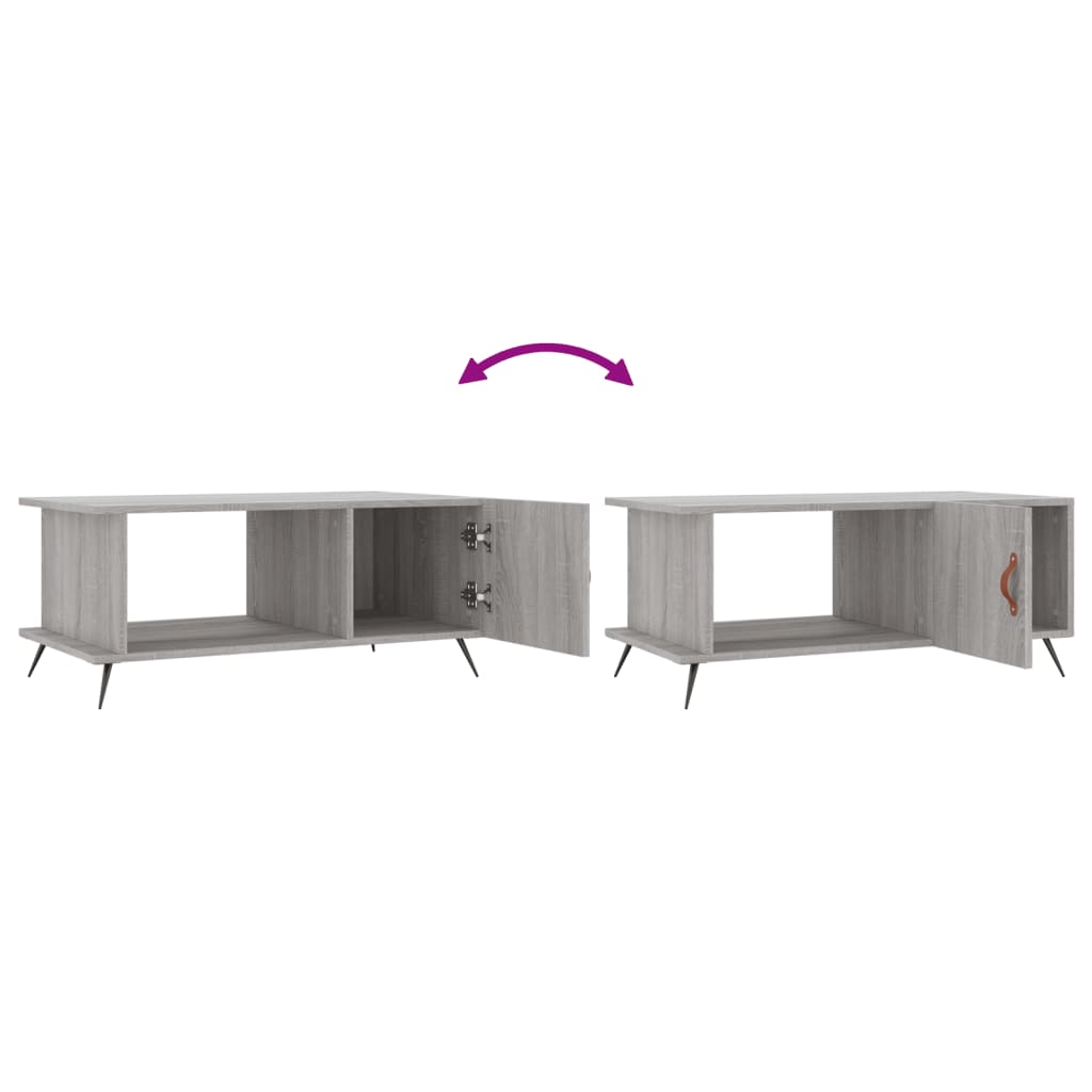 Couchtisch Grau Sonoma 90x50x40 cm Holzwerkstoff