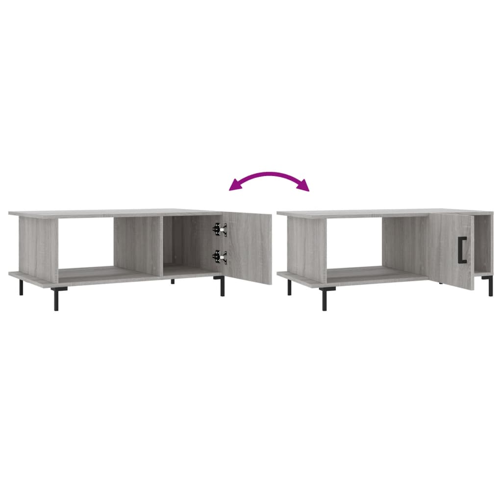 Couchtisch Grau Sonoma 90x50x40 cm Holzwerkstoff