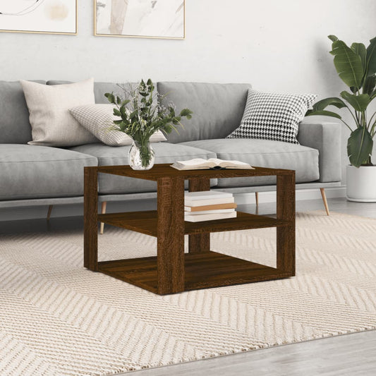 Couchtisch Braun Eichen-Optik 59,5x59,5x40 cm Holzwerkstoff