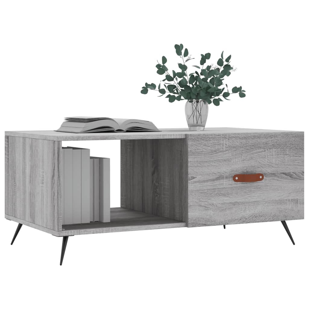 Couchtisch Grau Sonoma 90x50x40 cm Holzwerkstoff