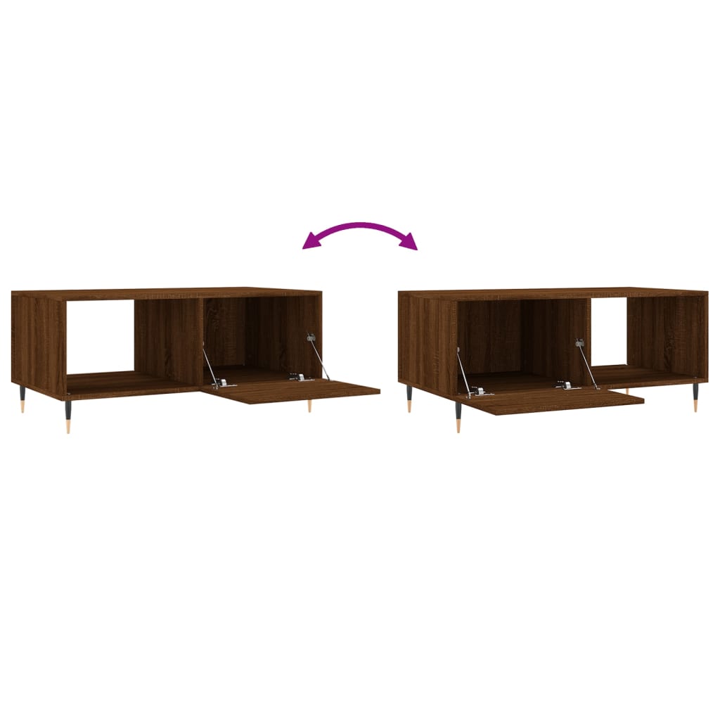 Couchtisch Braun Eichen-Optik 90x50x40 cm Holzwerkstoff