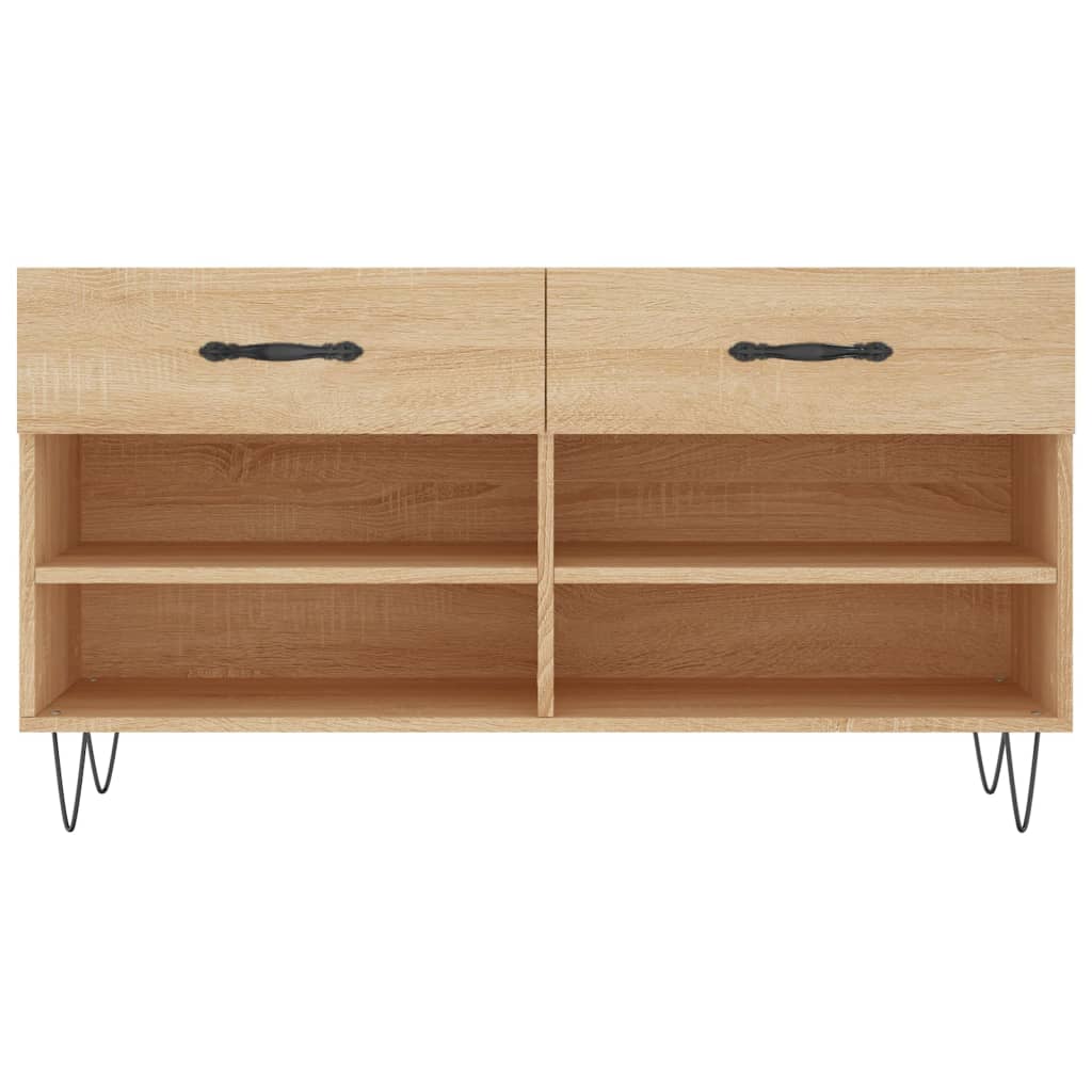 Schuhbank Sonoma-Eiche 102x35x55 cm Holzwerkstoff