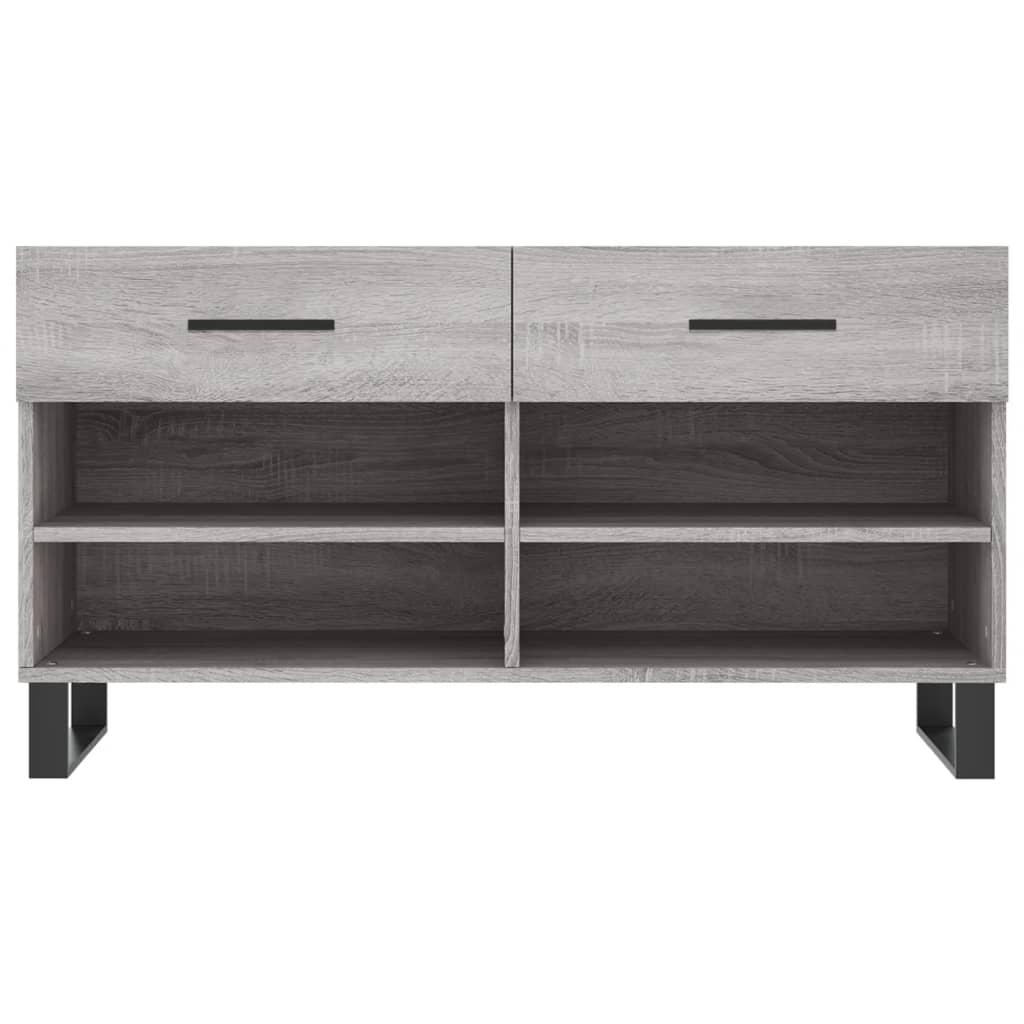 Schuhbank Grau Sonoma 102x35x55 cm Holzwerkstoff