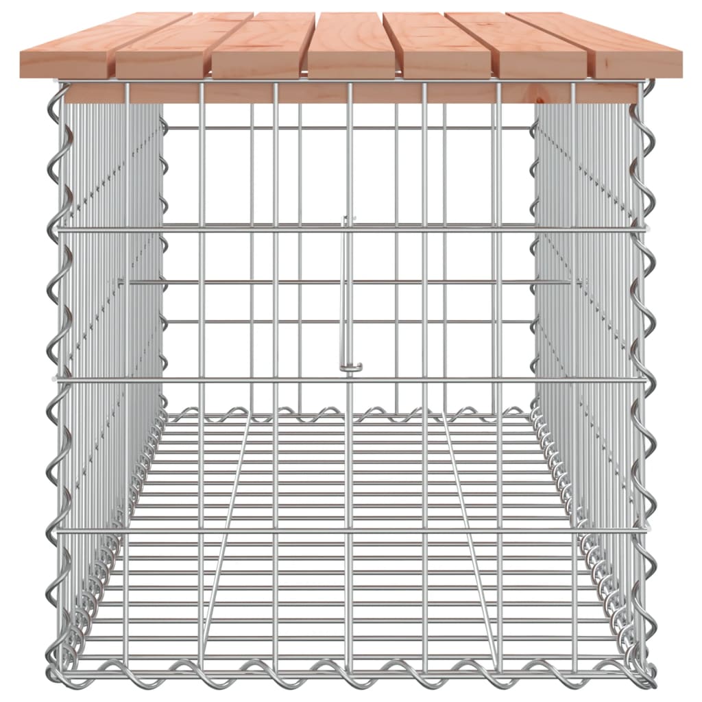 Gartenbank aus Gabionen 103x44x42 cm Massivholz Douglasie