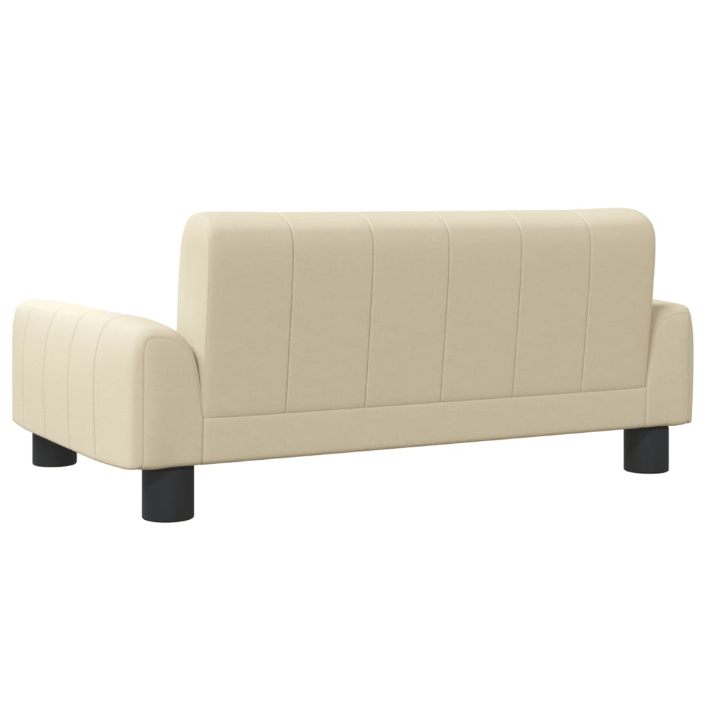 Kindersofa Creme 70x45x30 cm Stoff