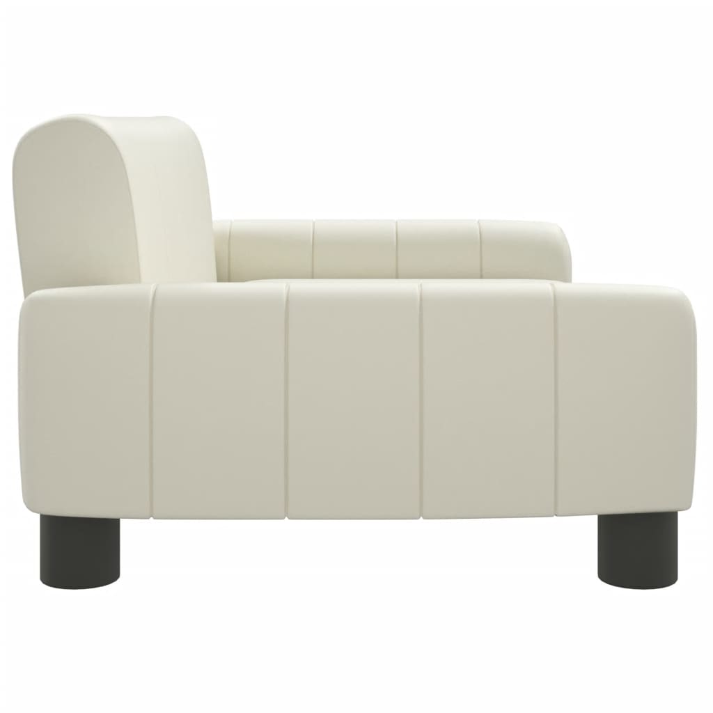 Kindersofa Creme 70x45x30 cm Kunstleder