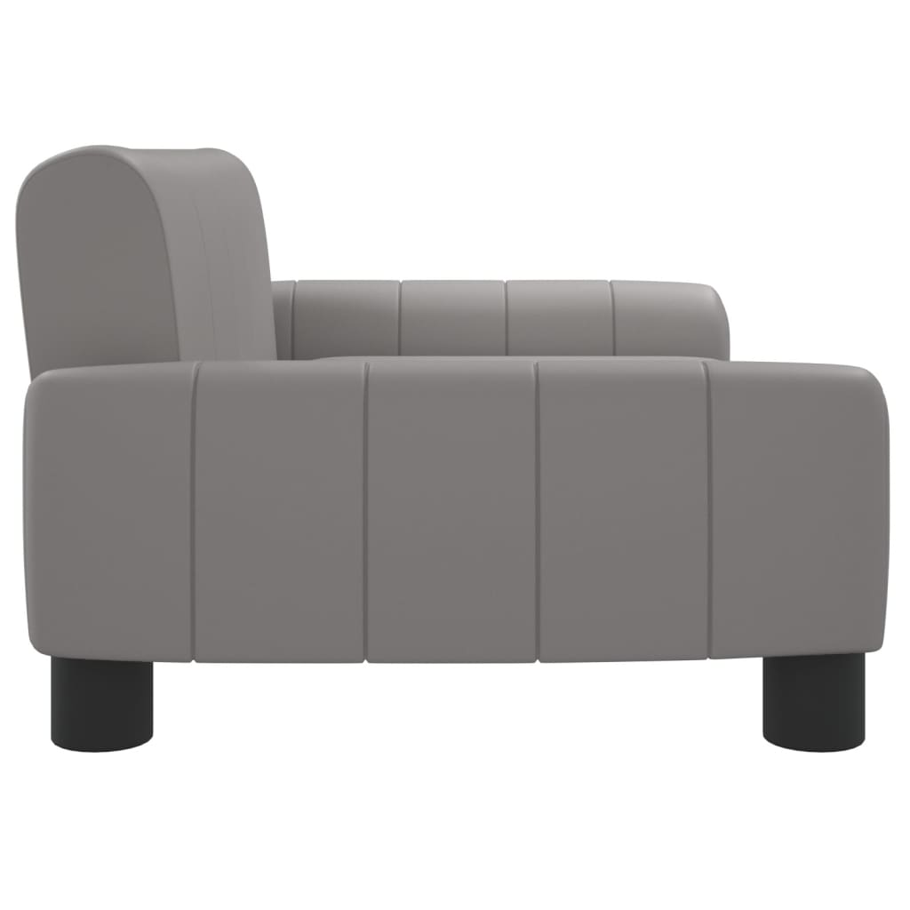 Kindersofa Grau 70x45x30 cm Kunstleder