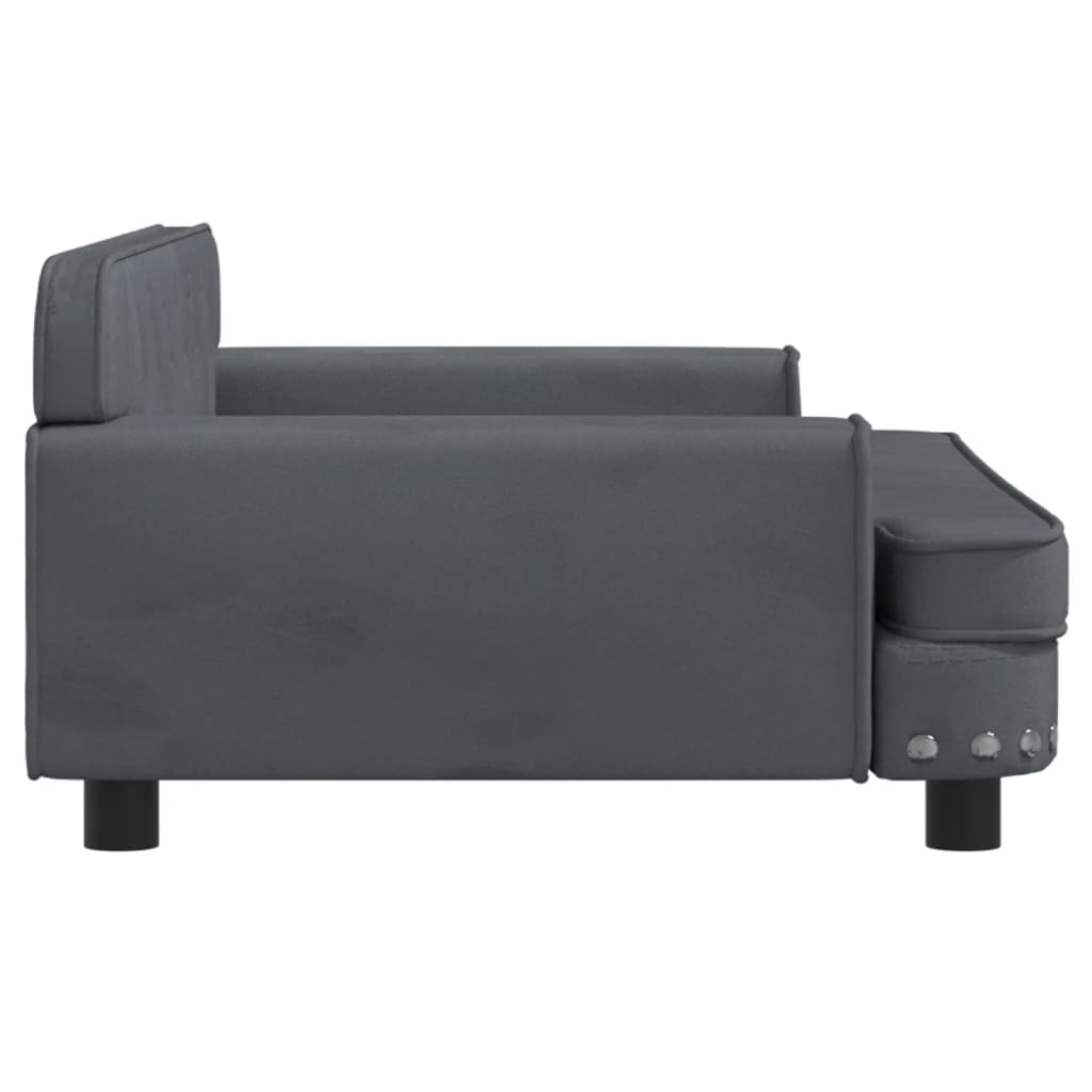 Kindersofa Dunkelgrau 90x53x30 cm Samt