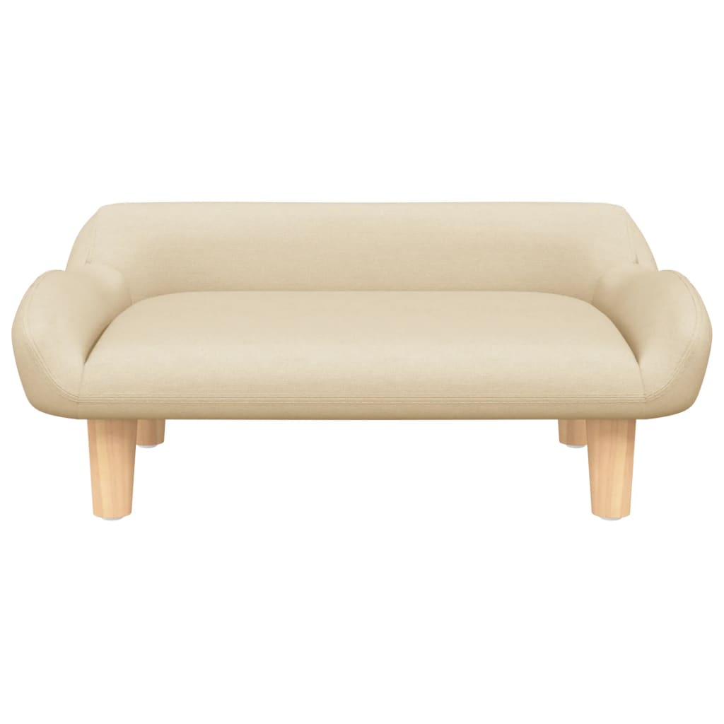 Kindersofa Creme 70x40x24 cm Stoff