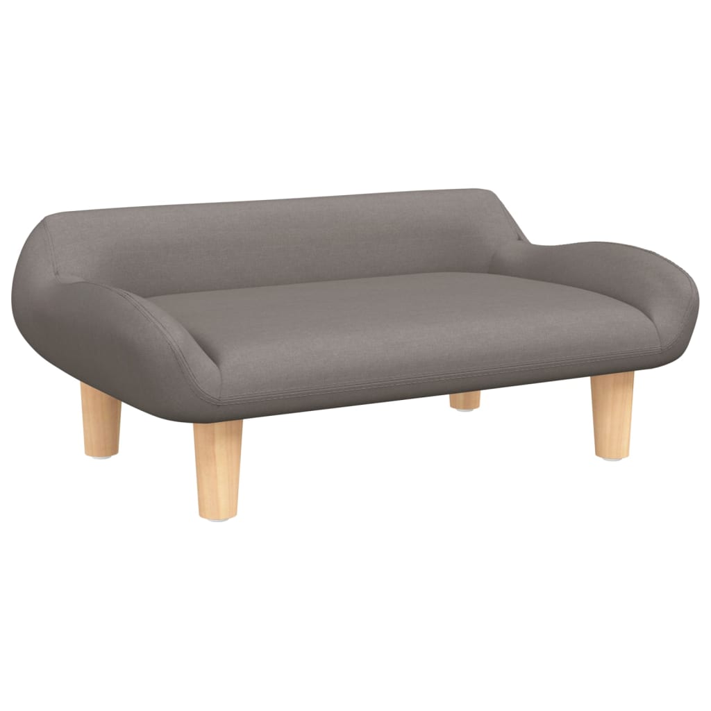 Kindersofa Taupe 70x40x24 cm Stoff