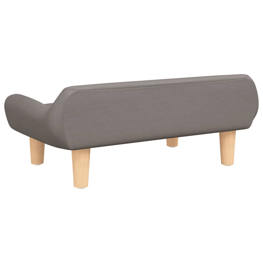 Kindersofa Taupe 70x40x24 cm Stoff