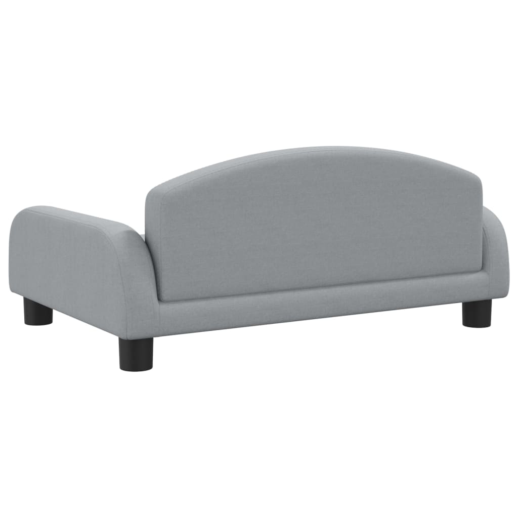 Kindersofa Hellgrau 70x45x30 cm Stoff