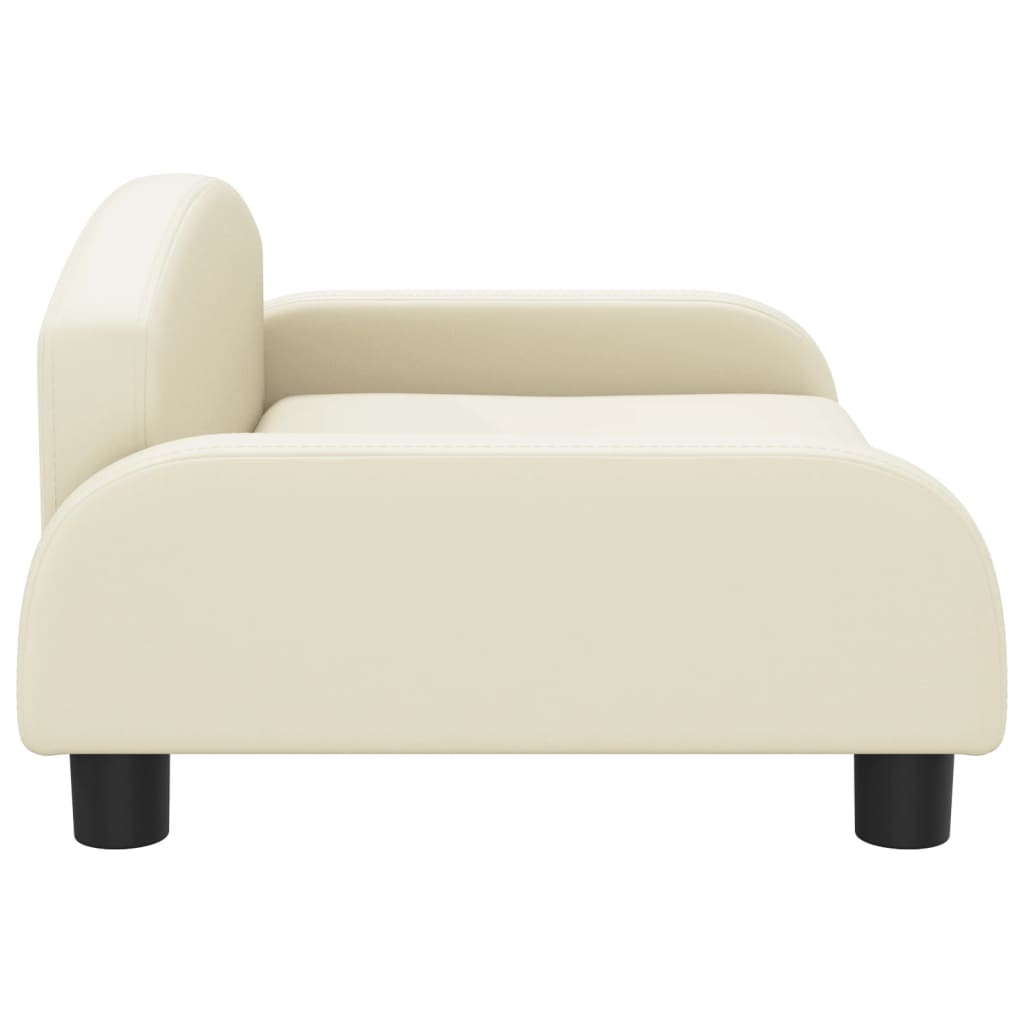 Kindersofa Creme 70x45x30 cm Kunstleder